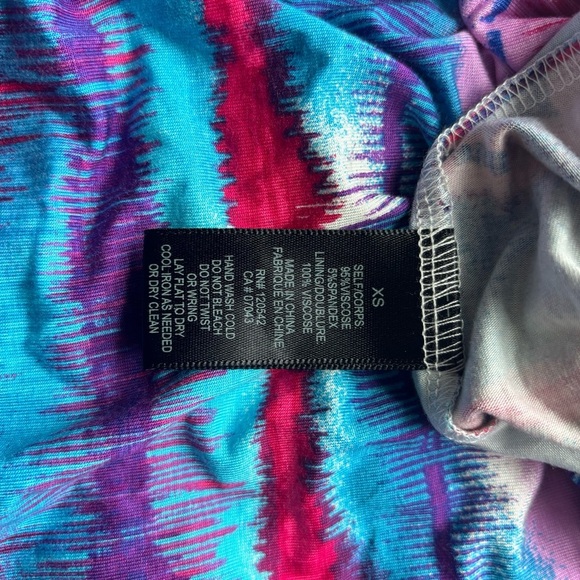 Womens Felicity & Coco Strapless Maxi Dress XS Abstract Print Open Back - Picture 7 of 8